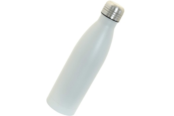Thermosflasche Edelstahl hellgrau 0,5 Ltr. als Trinkflasche