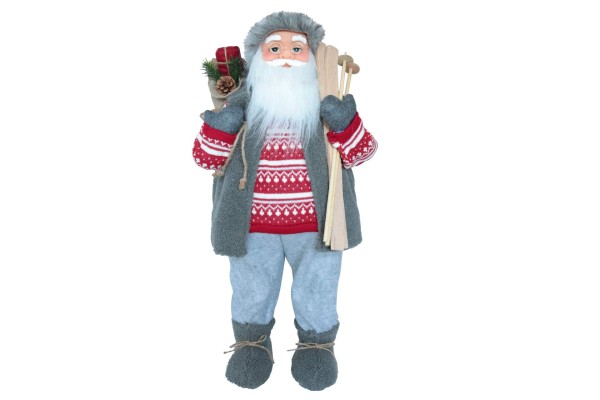 Weihnachtsmann 60 cm mit Brille Skier & Sack Santa Claus