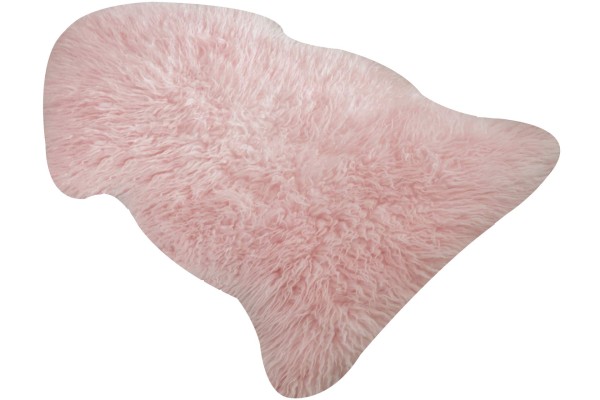 Lammfell 100 cm rosa aus 100% echtem Naturfell Schaffell