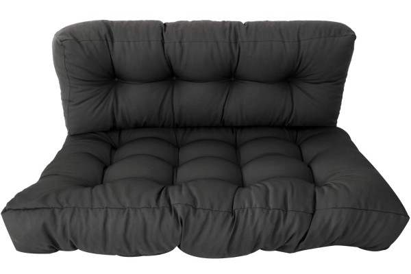 Sitz und Rückenkissen für Palettenmöbel grau 2er Kissen Set